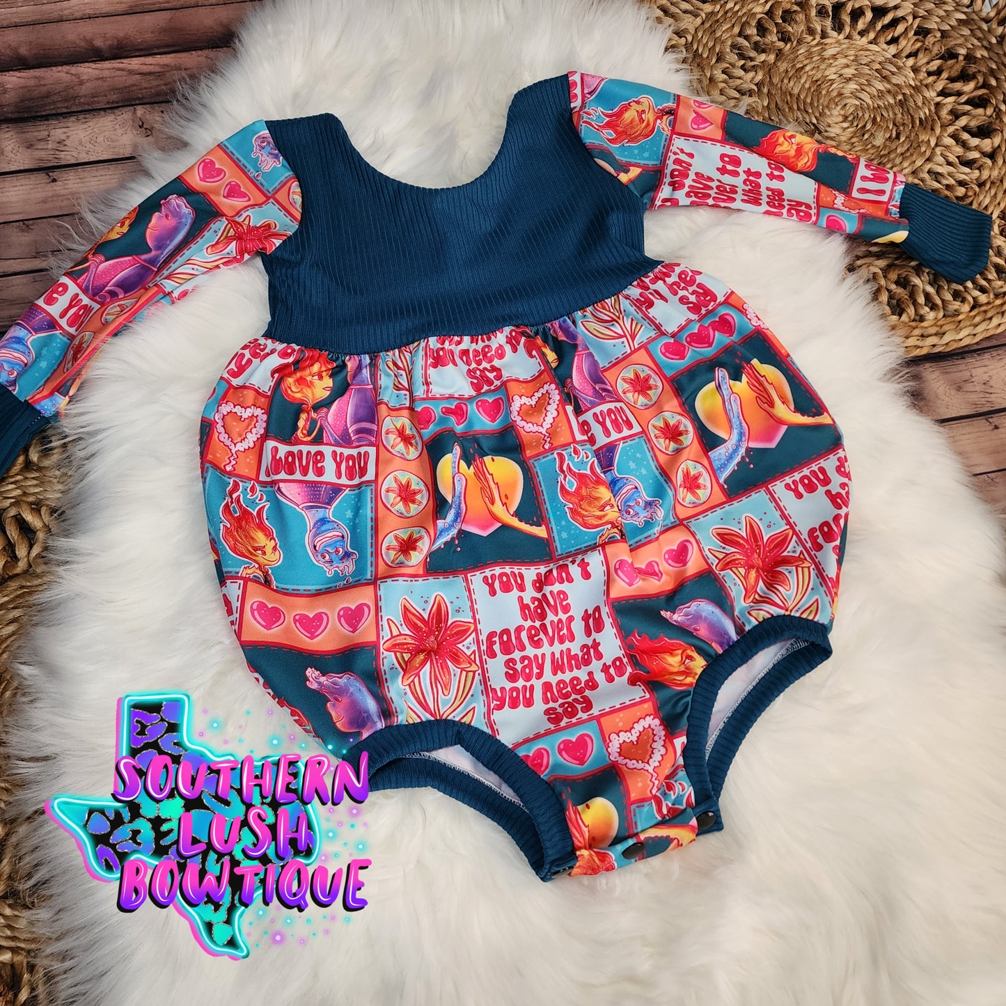 RTS 3T ELEMENTAL BUBBLE ROMPER with Snaps
