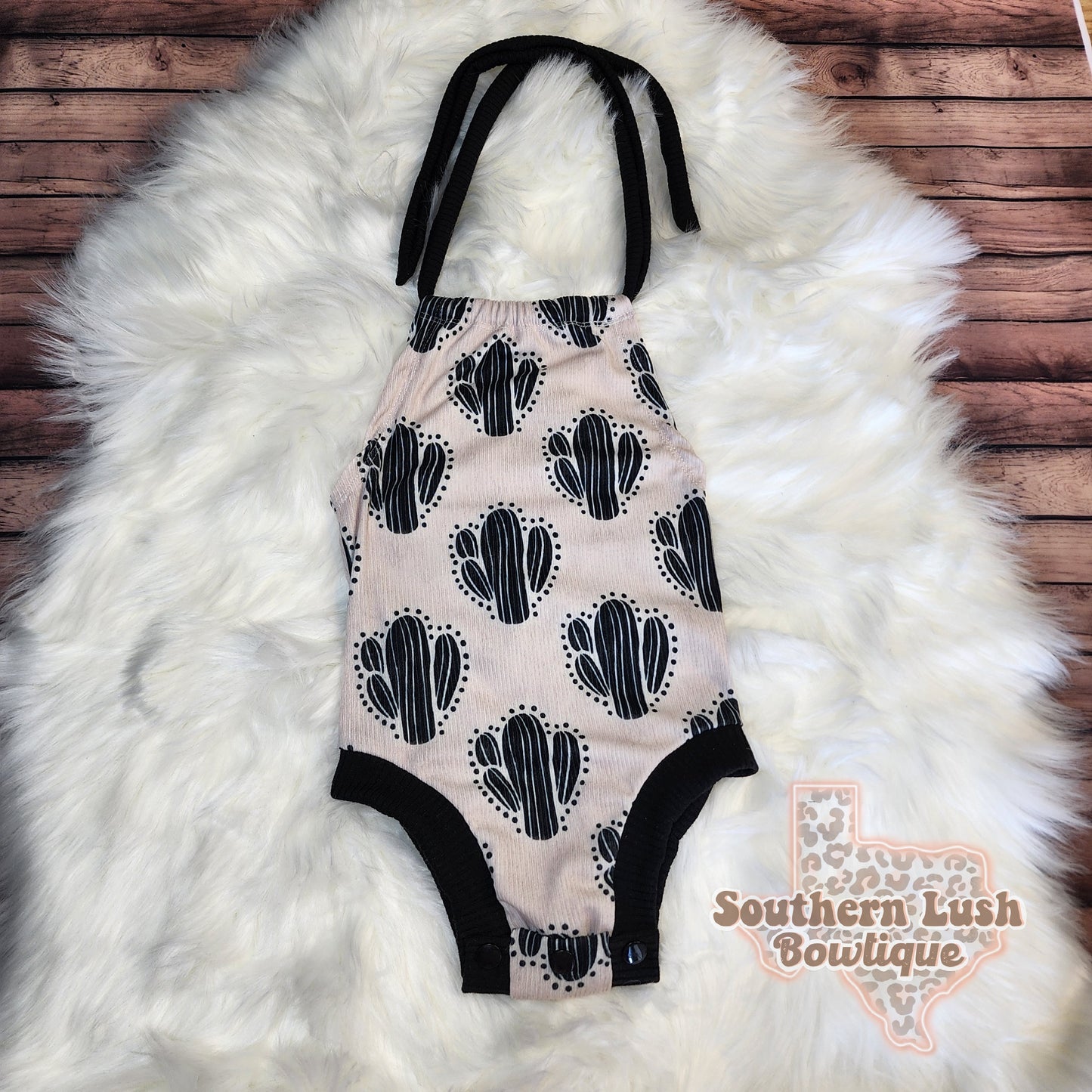 (RTS) Cactus Halter Romper