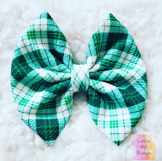 GREEN AND WHITE STRIPES