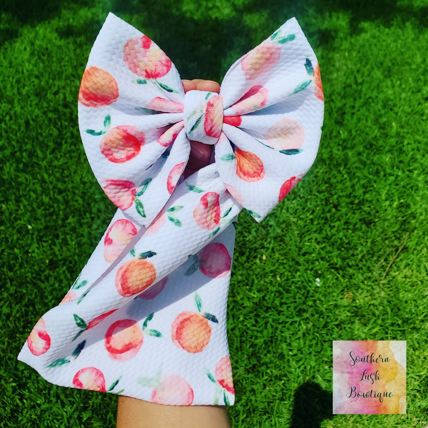 PEACHES ON WHITE