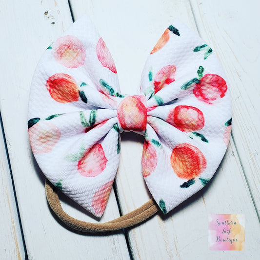 PEACHES ON WHITE