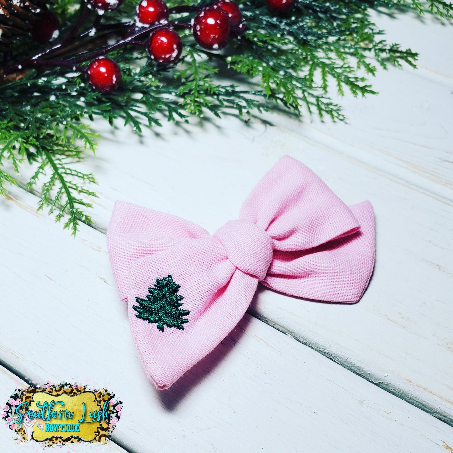PINK WITH EMBROIDERED TREE