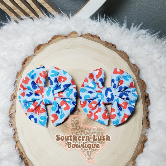 RED WHITE AND BLUE CHEETAH