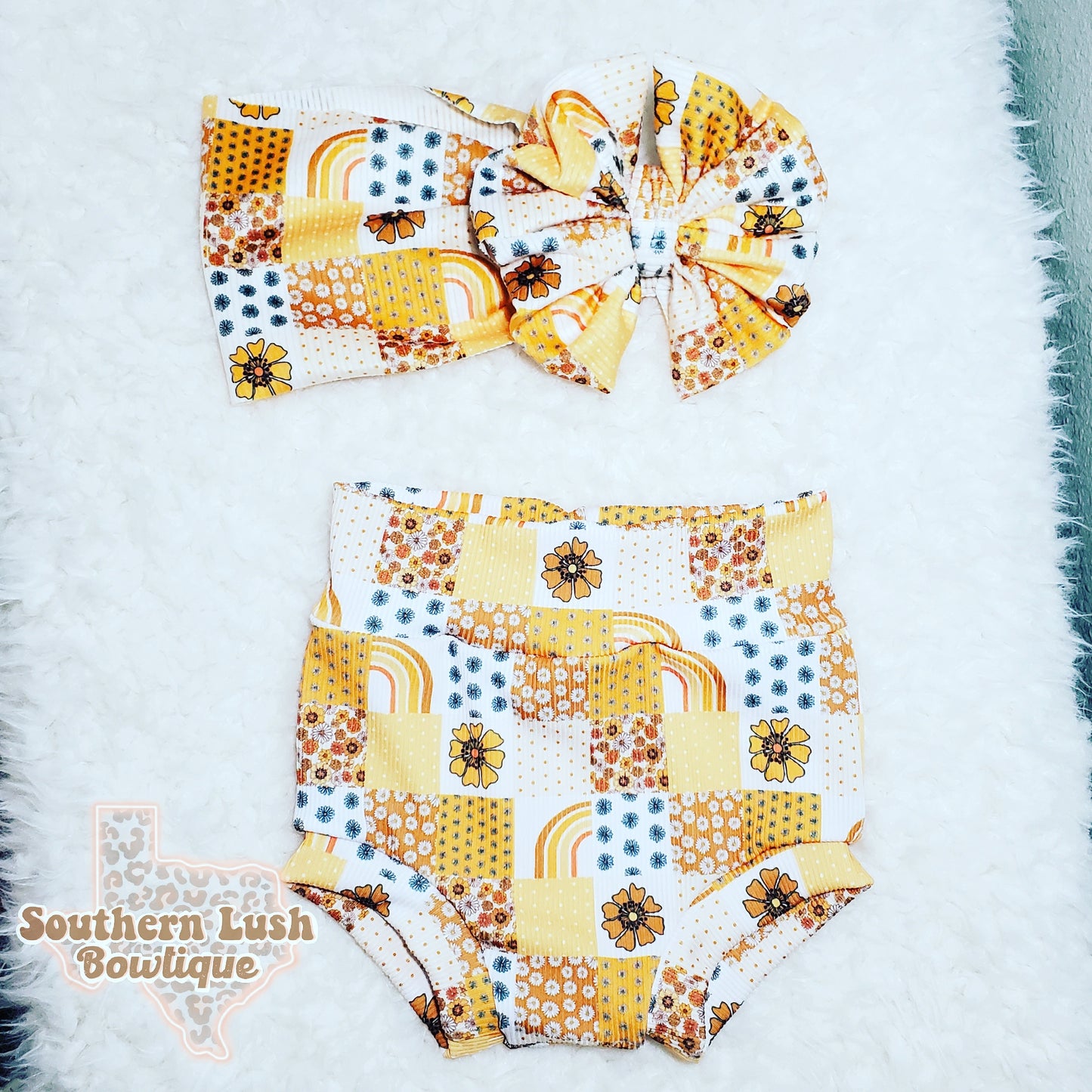 SUNSHINE FLORAL( RIBBED VELVET)