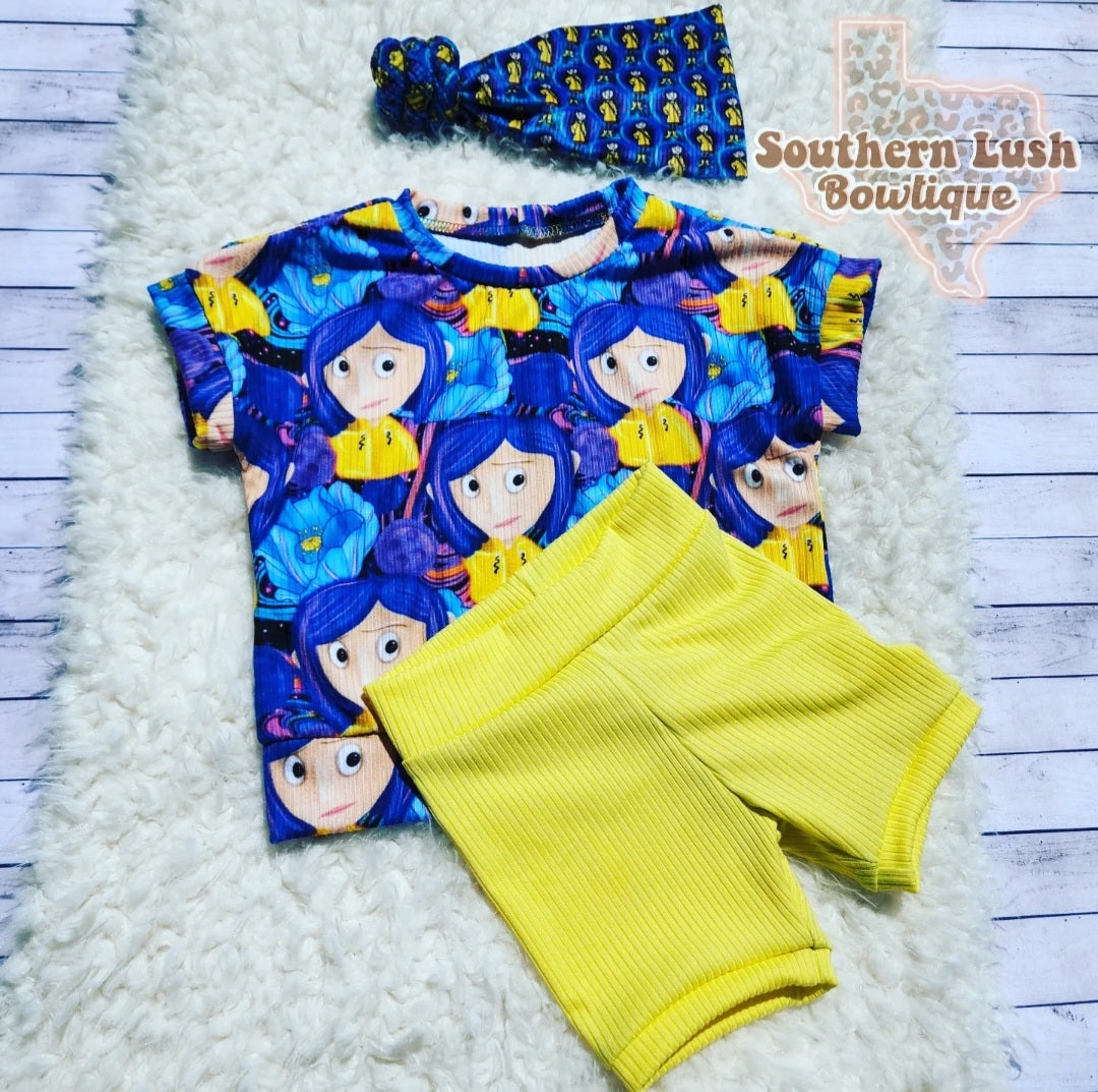 (MTO)BUTTONS GIRL LOUNGE SET🖤(PLEASE READ THE SET DESCRIPTION BELOW)