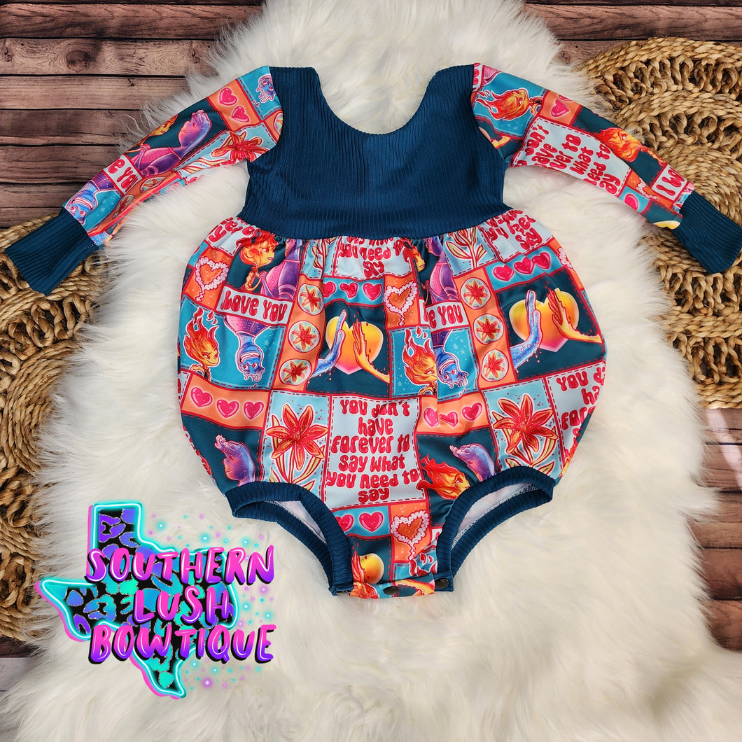 RTS 3T ELEMENTAL BUBBLE ROMPER with Snaps