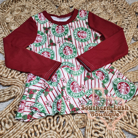 RTS 4T Christmas Starbs Peplum