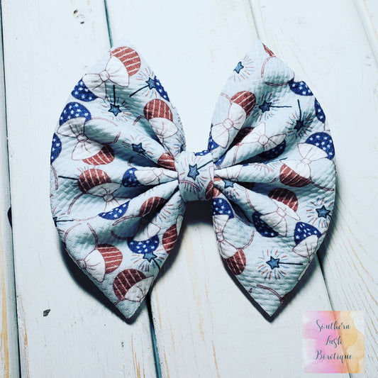 RED WHITE AND BLUE MOUSE EARS