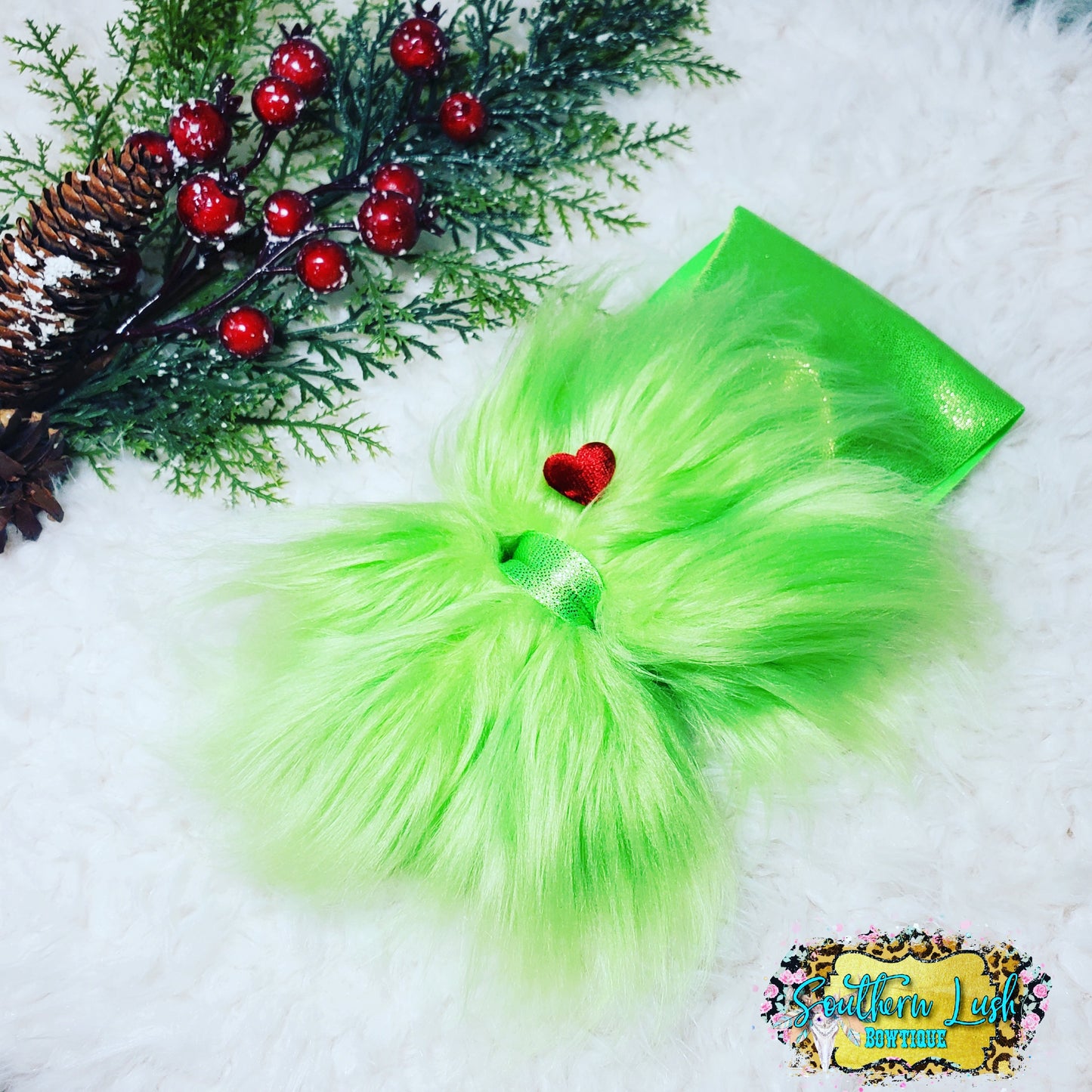 HEART GREEN FUR