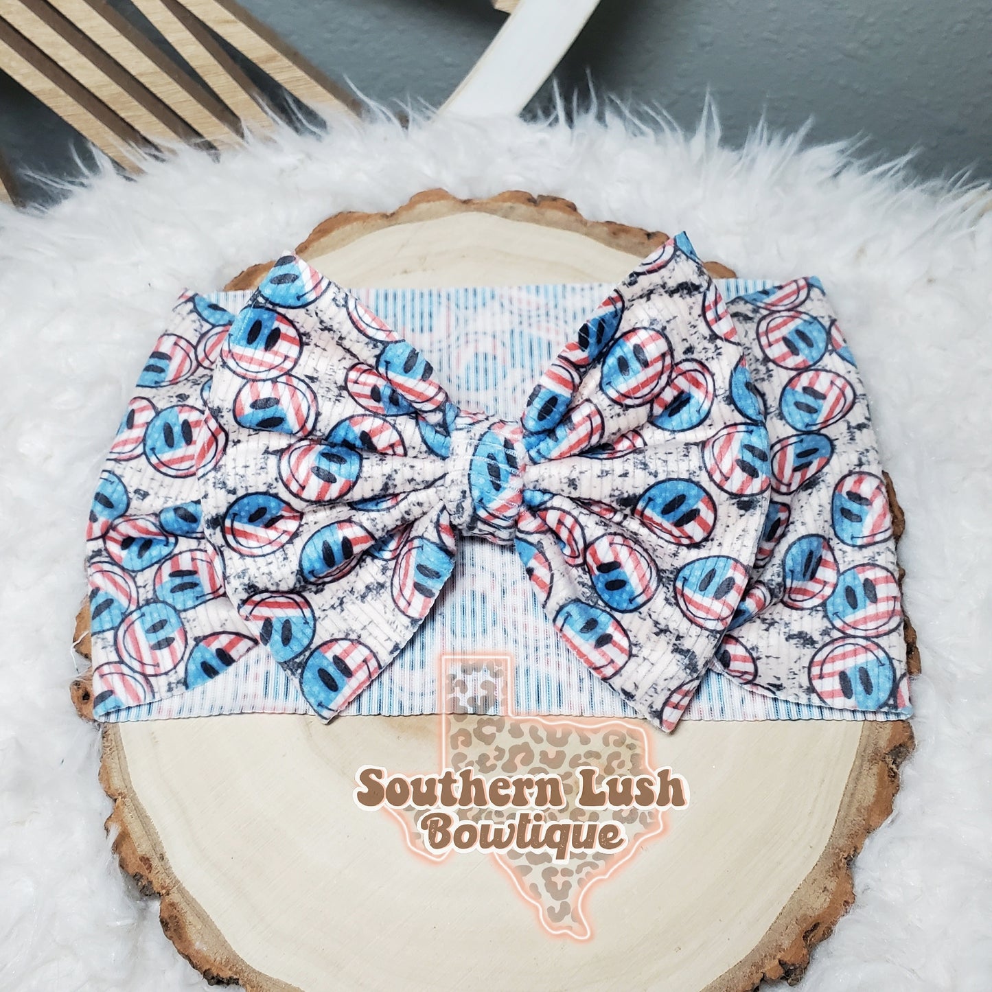 FLAG SMILES(RIBBED VELVET)