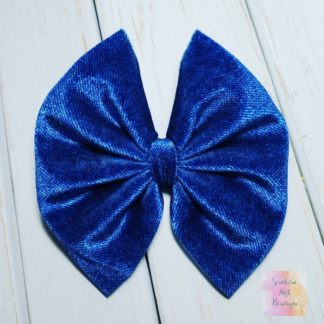 ROYAL BLUE DENIM VELVET